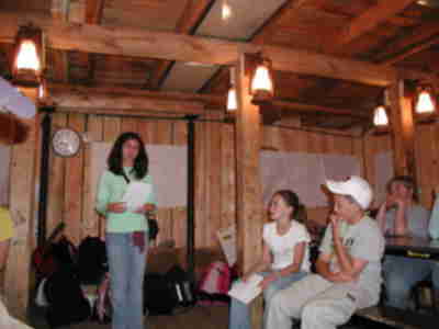 Caitie presenting her portion of the debate
