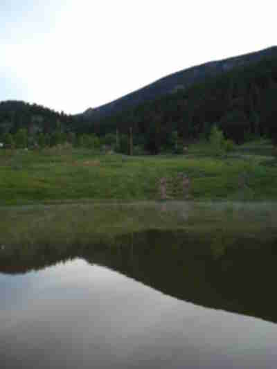 Jackson Pond bathed in early morning light