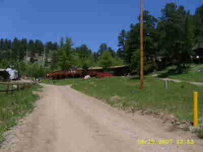 View up the road towards the Dining Hall