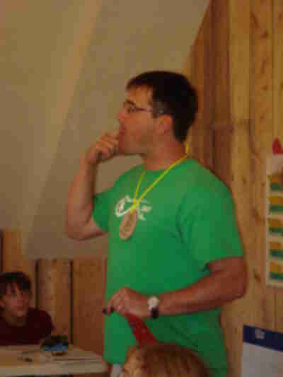Aaron showing how our teeth our designed to eat certain things, an adaptation