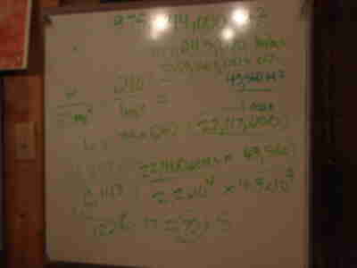 Just some of the math we used to figure out how many mountain lions the area could support