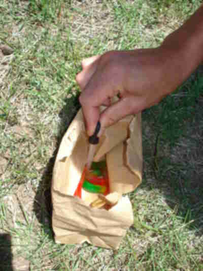 An eye dropper doesn't work too well to eat worms