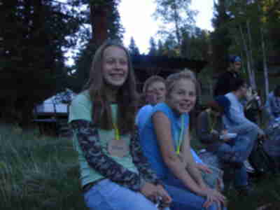 We wait by the "campfire" for the raptor presentation
