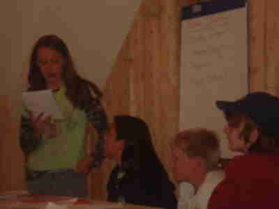The con elk team giving their closing statement