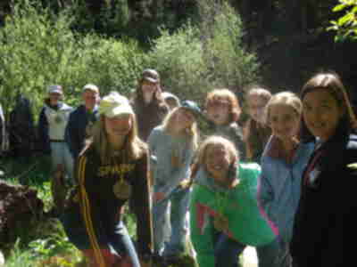 Standing at the edge of Bear Creek