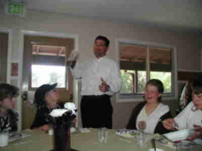 Aaron, one of the waiters at Chez Evans