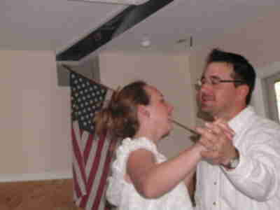 Lisa and Aaron dancing
