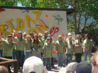 Wildlife explaining to the remainder of the students what we did throughout the week
