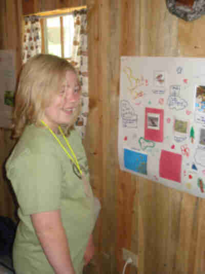 Leah giving her presentation on bird songs